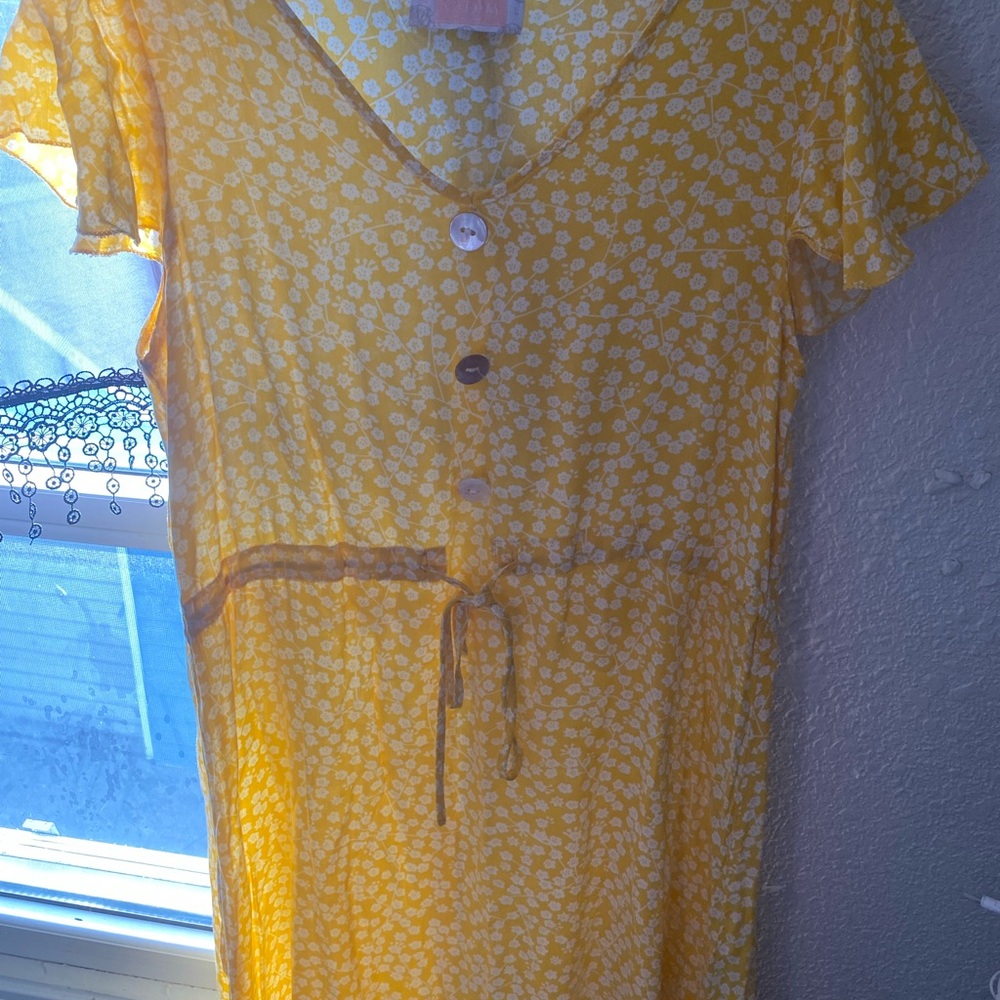 Yellow Floral Dress